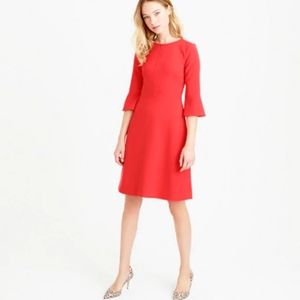 J. Crew Bell Sleeve Crepe Dress
